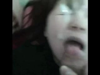 Asian Girlfriend Gets A Big Facial