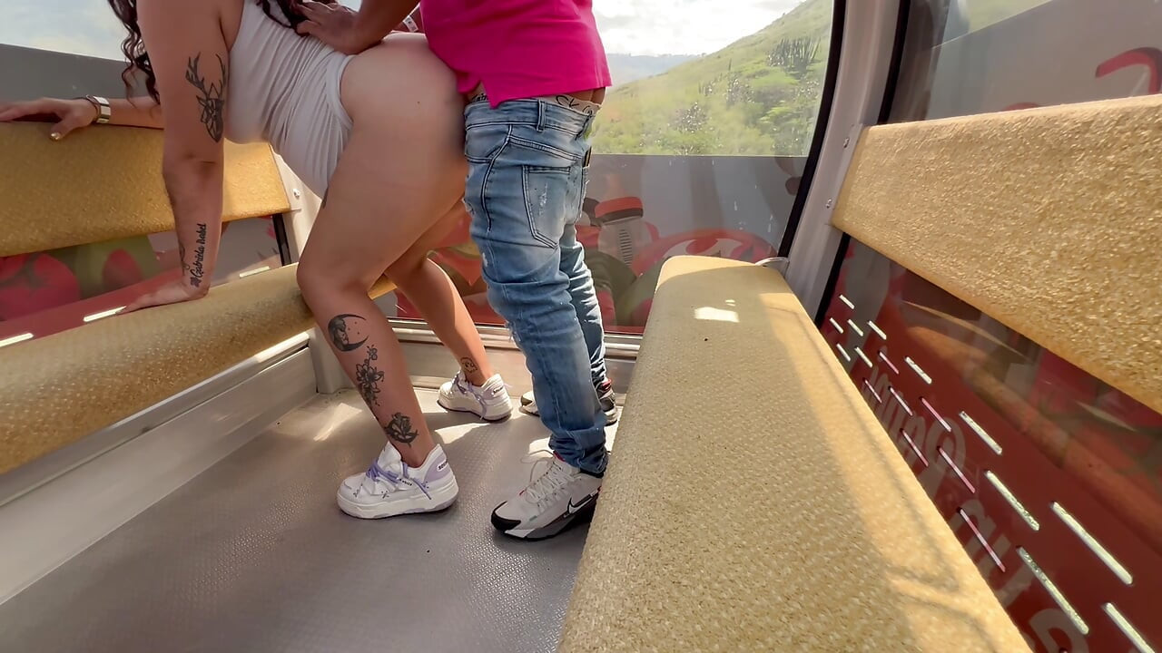 Blowjob and Fuck in the Cable Car in Colombia, Santander with a Very Horny Pregnant Woman