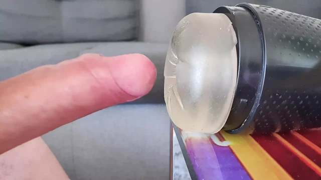 Teen boy fucks his fleshlight and cums inside