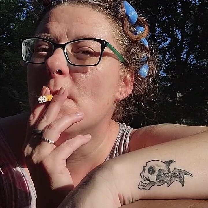 Ma's Smokin' in Curlers