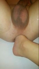 Anal fisting foot