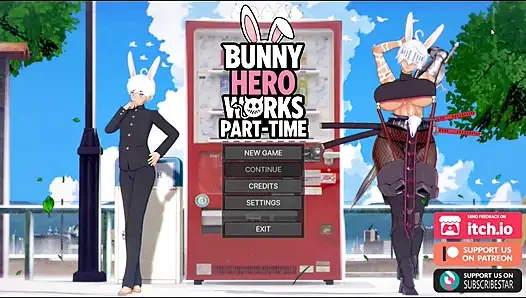 Hentai oyunu -hentai tavşanı kahraman yarı zamanlı seks oyun animasyonu yapıyor
