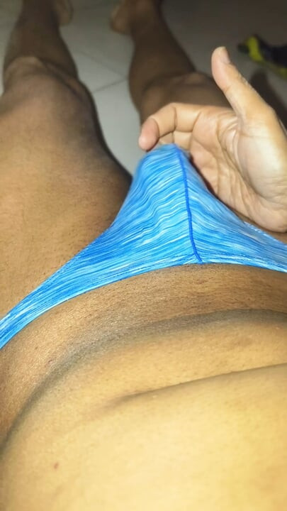Desi indian boy enjoyed new underwear and then fucked his beautiful friend by his black big dick in bathroom