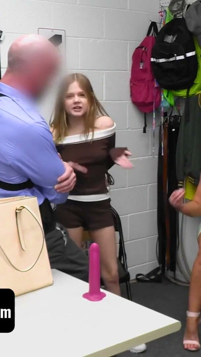 LP Officer Brings Step Mom And Step Daughter Into The Back Office For A Dick Deep Cavity Search | Clip 1