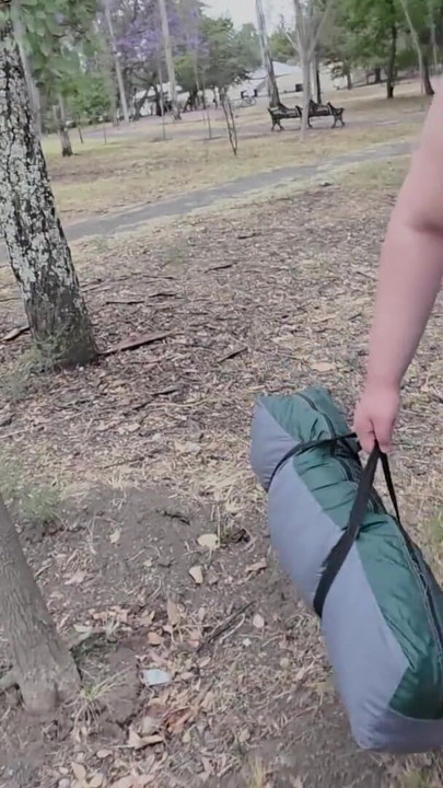 (censored - cut - No People Around) I love walking around in public with cum on my face and showing off my huge ass | Clip 3