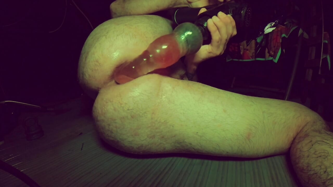 Deep Anal massage gun makes me leak precum