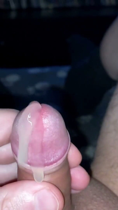 quick wank my small foreskin cock with cumshot | Clip 1