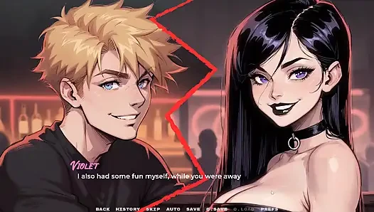 My New Girlfriend Taboo Hentai Game Ep. 41 BDSM Spanking with My Goth GF!