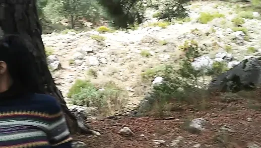 SEX IN THE MOUNTAINS WITH BIG ASS BRUNETTE OUTDOORS