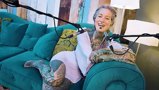 I talk about A - authentic - ASMR - Podcast - Talking - tattoo girl model goth punk dreadlocks