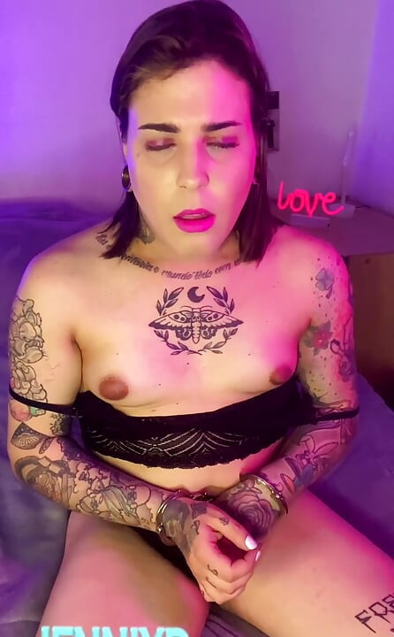 A handcuffed handjob