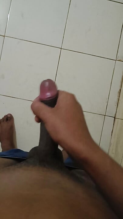 Indian Boy masterbating in bathroom