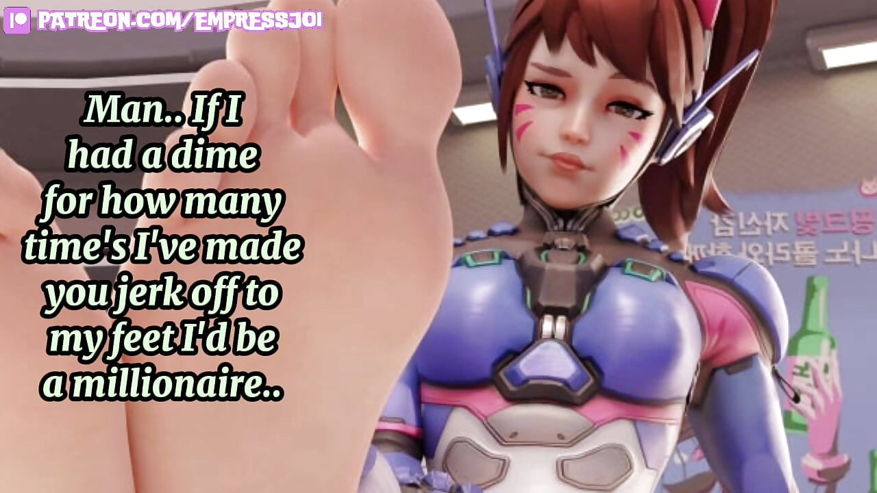 Femdom Hentai JOI: Under Her Bratty Feet (Dva)