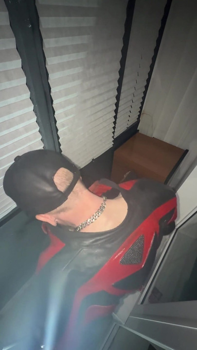 Leather Biker Piss on Leather Scally Chav Guy