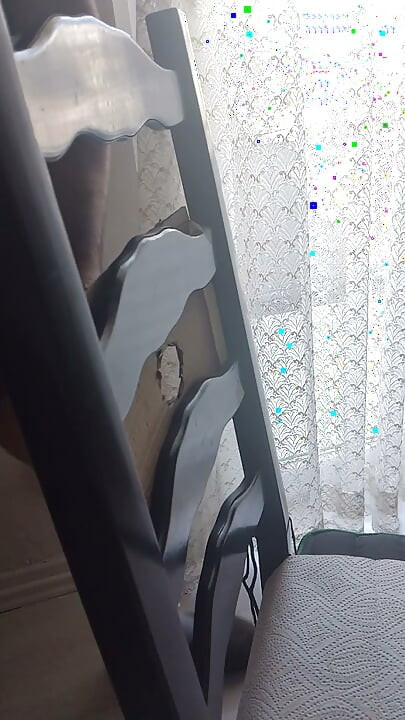 Chair fuck and cum quickly