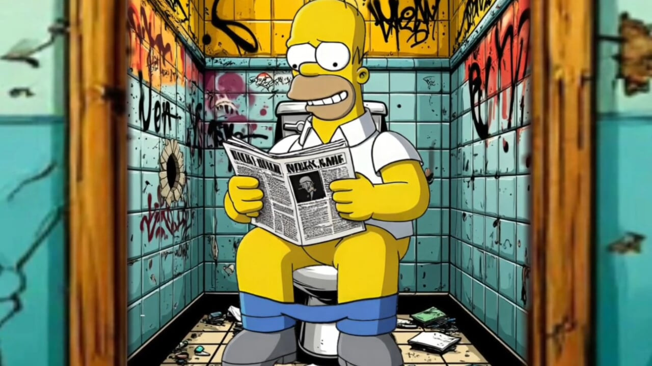 Married Housewife Gets Fucked in a Dirty Toilet. Cartoon Parody