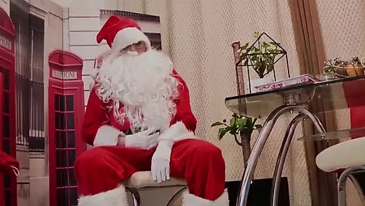 Nursing home with Santa Claus