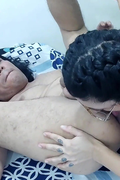 Licking My Boyfriend's Anus Before Going to Sleep