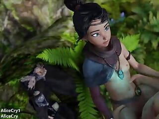 Kena, femme mature, prend une grosse bite dans la forêt