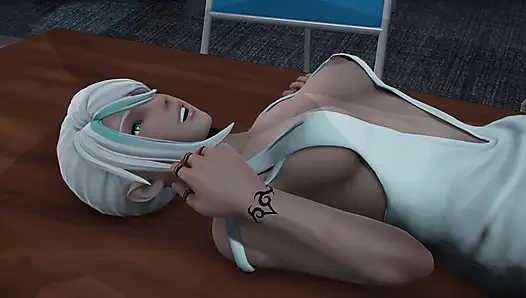 Isla parmaklanıyor ve fışkırtıyor - 3 boyutlu porno