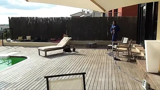 Yüzme havuzunda iyi sikiş