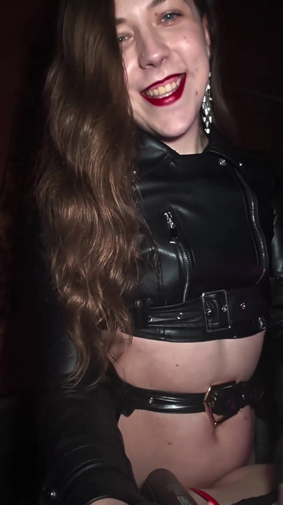 Trans Dominatrix uses her submissive girlfriend for her pleasure despite her squeaks | Clip 2