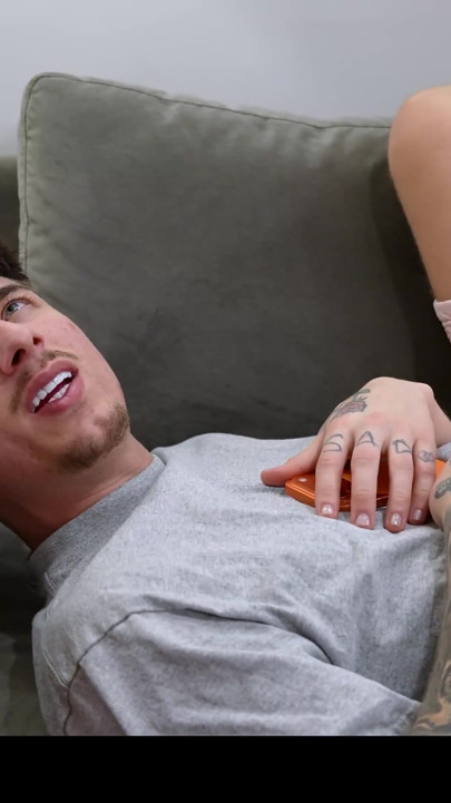 MyPervyFamily - Hottie Jerks Stepbro Off with Custom Sex Toy - Alexa Chains | Clip 1