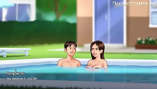 Завтрак превратился в секс со спермой на ее заднице - SummerTime Saga 43 От DarkCookie - 3D игра