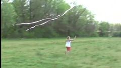 Come out in the field and help me fly my new kite