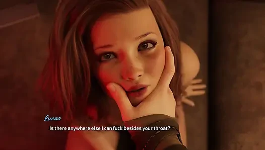 Mädchen mit dicken titten lutscht dan, fickt den schwanz ihres freundes - porno-spiel eps 8