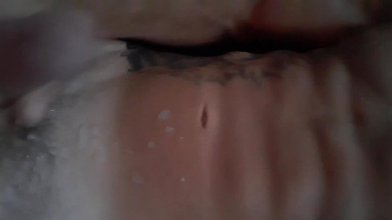 Stoking big fat white cock