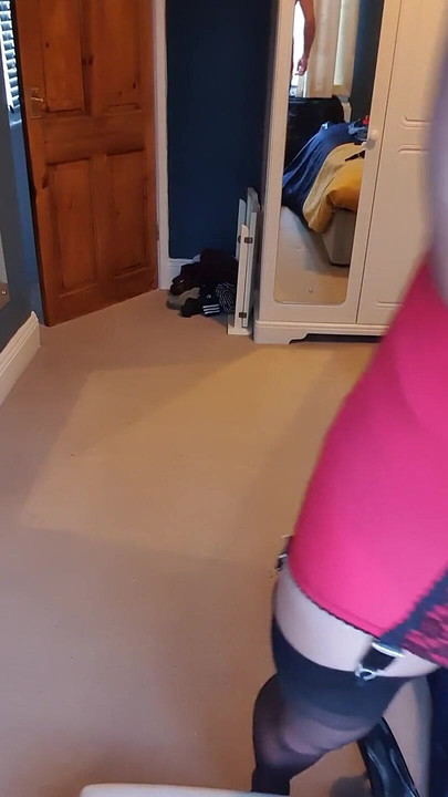 Feeling naughty changing into different lingerie