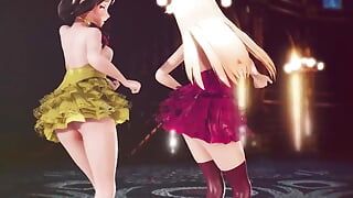 MMD R-18, anime, filles qui dansent, clip sexy 263