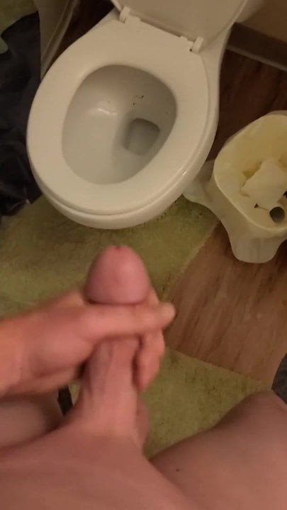 Bathroom cumshot