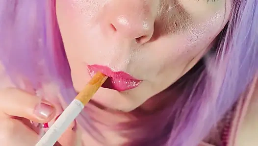 So Sweet But Ever So Naughty Too! Miss Tina Snua Smokes A Cigarette With Snap Inhales, OMI, OME, Drifting & Coughing