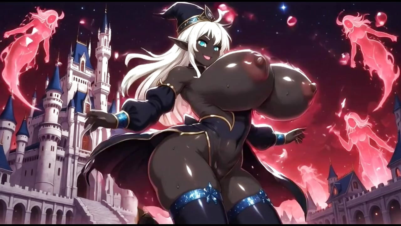 Dark sorcerer girl dance in her castle (Ai animation)