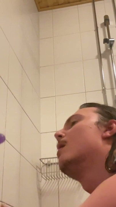 Stripping, showering and playing with dildo | Clip 3