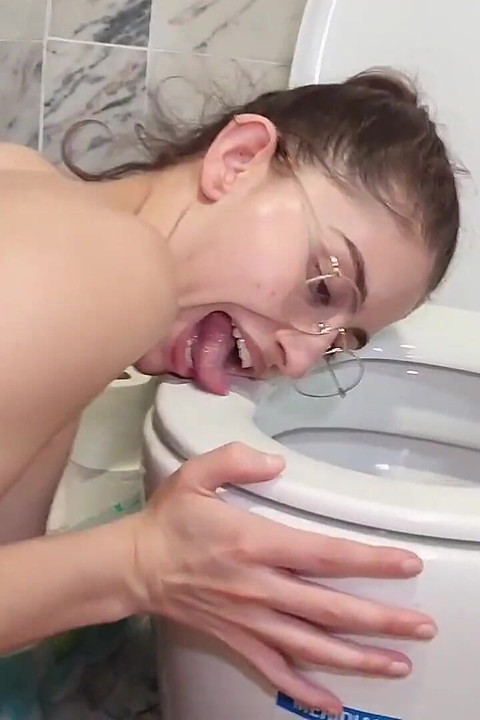 汚いトイレ奴隷フェチ リミング 舐めて精液を舐める