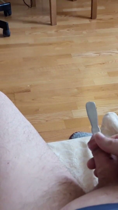 Deep guyon cock sounding insertion and cum | Clip 1