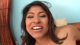 Horny Latina takes BBC in the ass and swallows