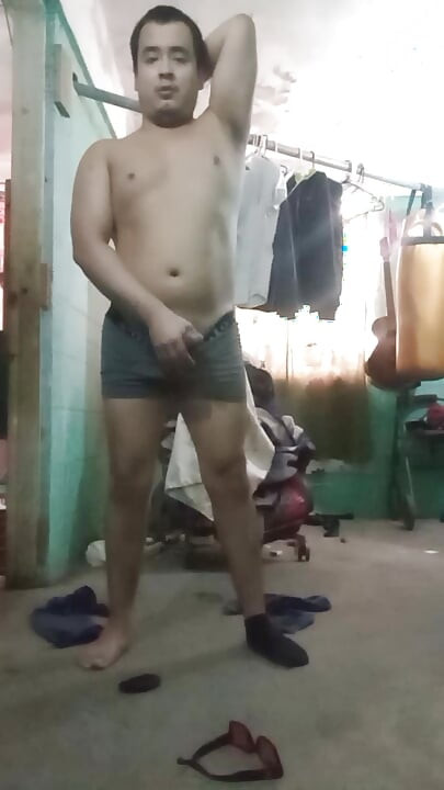 Jesus in boxer pulling his penis 179