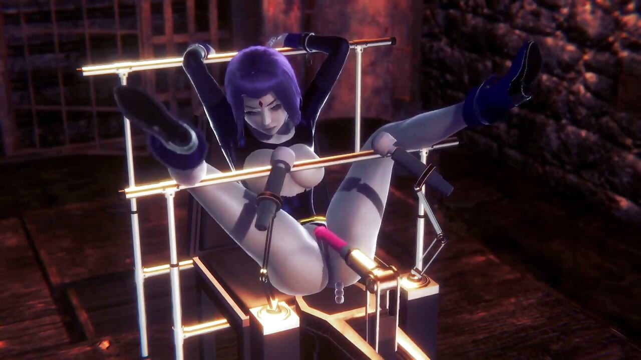 Raven on a Sex Machine | Titans Porn