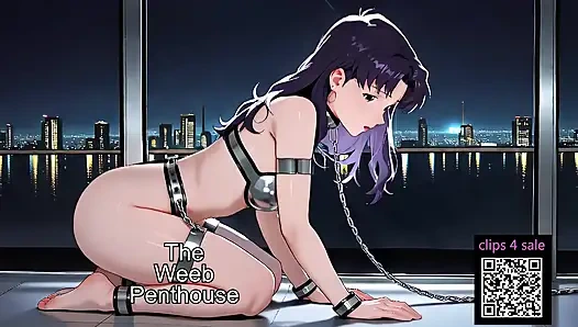 Misato Katauragi из Евангелиона - рабыня БДСМ