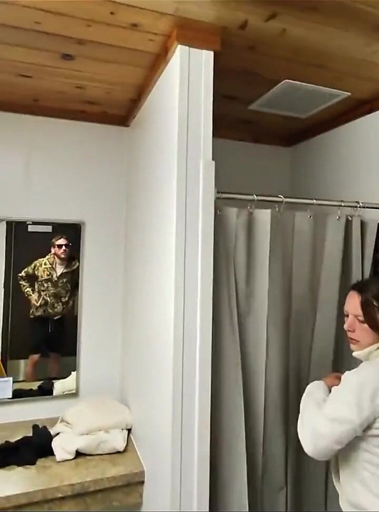 POV Public Shower Blowjob Behind the Scenes with Hot Wife