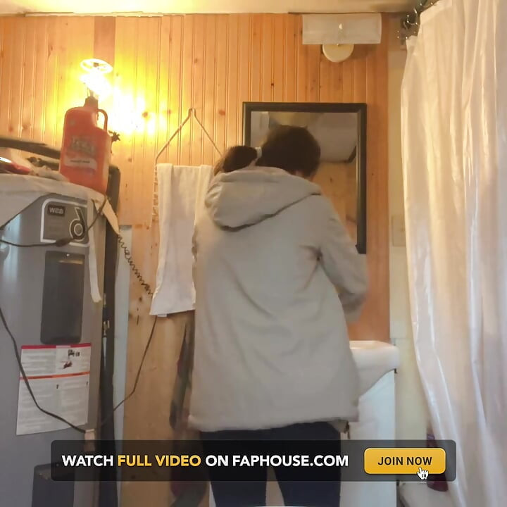 Cooking Food at Kitchen Then Pussy Cant Wait Go to Piss