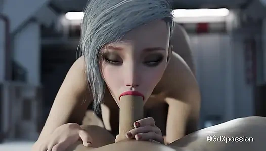 Nexus-3: In meinem Orbit. Verführerische, vollbusige Blondine hat den besten Sex auf der Raumstation