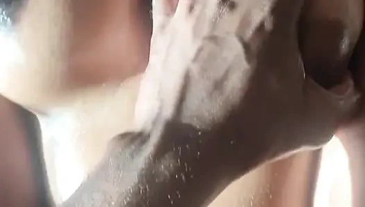 Ateşli büyük doğal erkek masajı