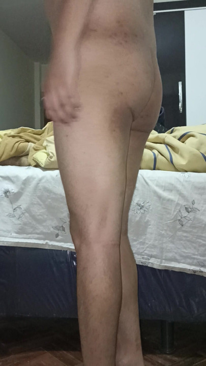 Practicing to catch my wife as a puppy when I return from a trip