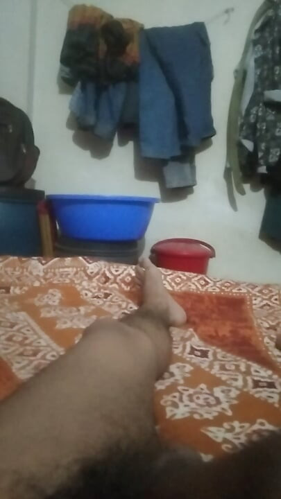 I did a handjob at home.