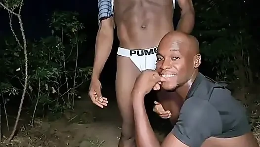 Three Bouyz Fucking in the Bush at Middle of the Night